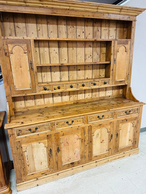 Large Farmhouse Country Pine Kitchen Dresser 77x20x90