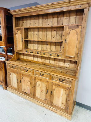 Large Farmhouse Country Pine Kitchen Dresser 77x20x90