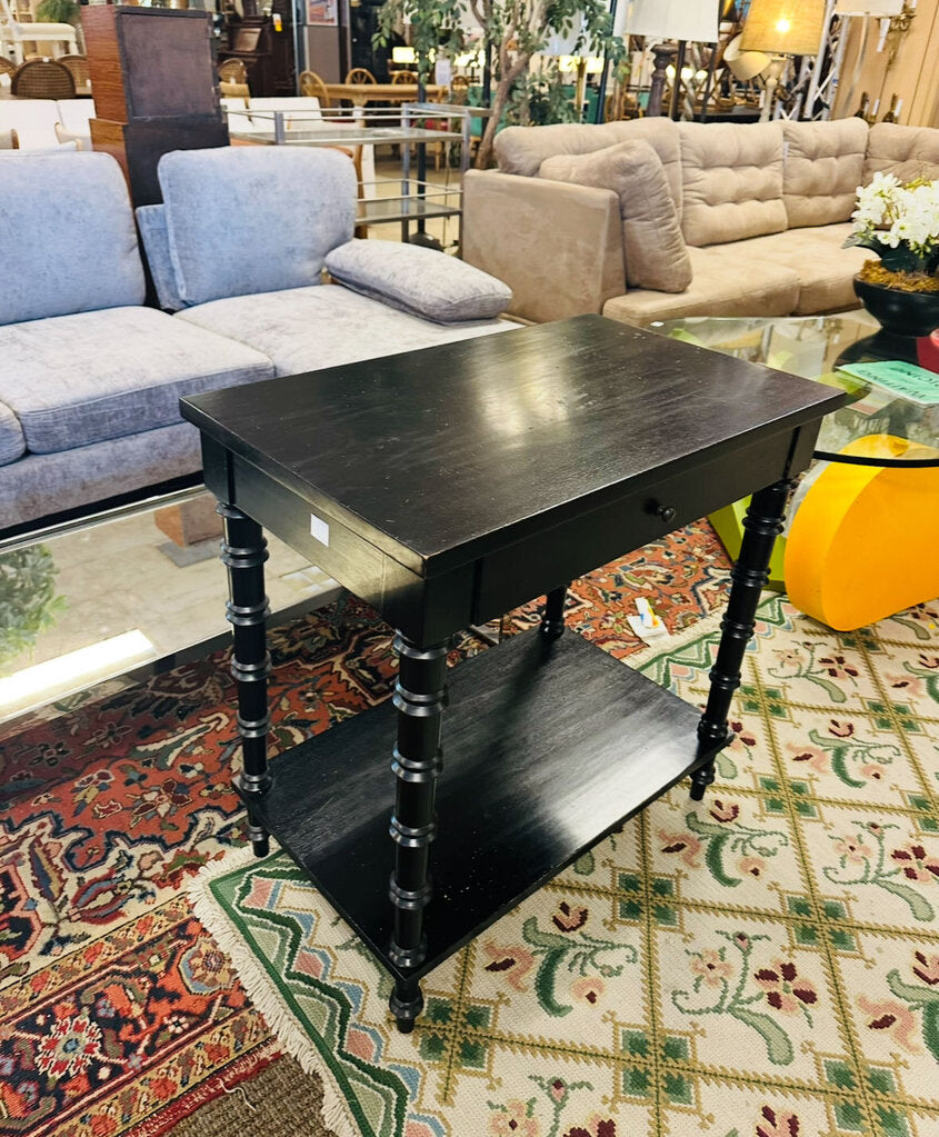 Black Mahogany Single Drawer Console Table 29x1830