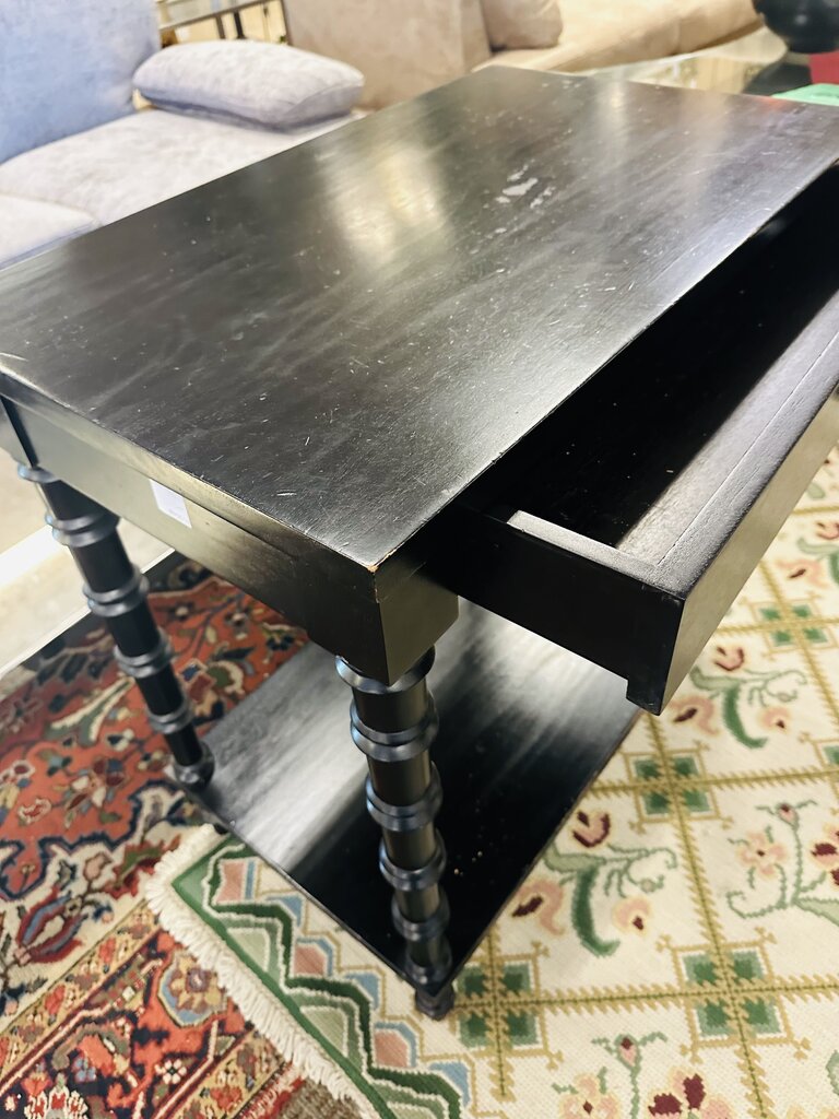 Black Mahogany Single Drawer Console Table 29x1830