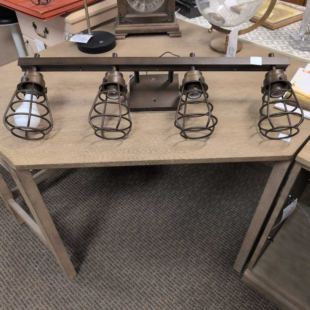 Bronze 4 light Cage Design Vanity Light