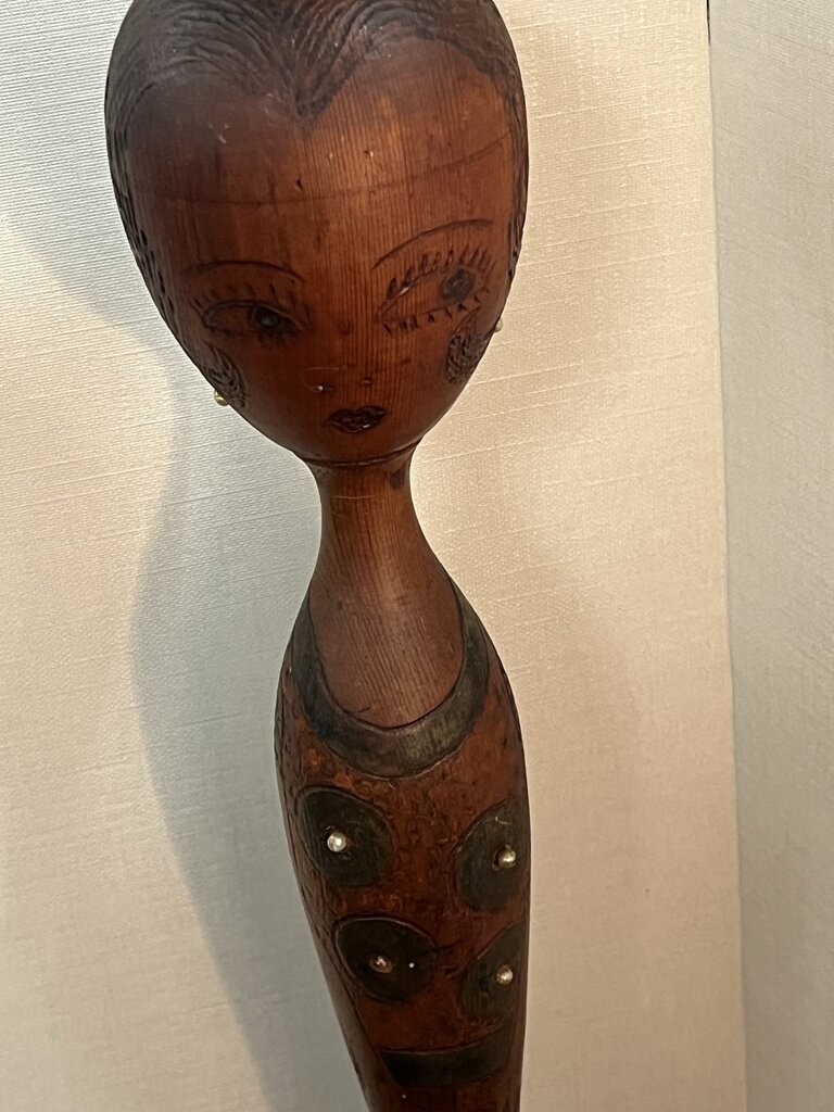 Art Deco Wooden Flapper Hat Stand