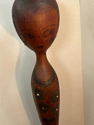 Art Deco Wooden Flapper Hat Stand
