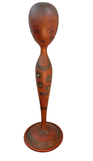 Art Deco Wooden Flapper Hat Stand