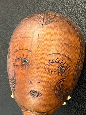 Art Deco Wooden Flapper Hat Stand