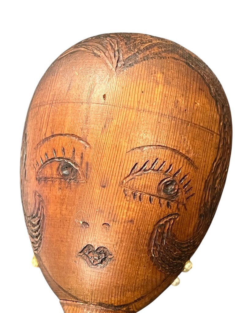 Art Deco Wooden Flapper Hat Stand