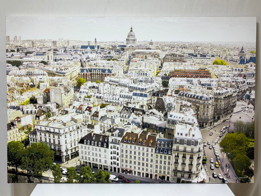 John Mardiat Paris City Scape Photographic Print on Canvas Signed
