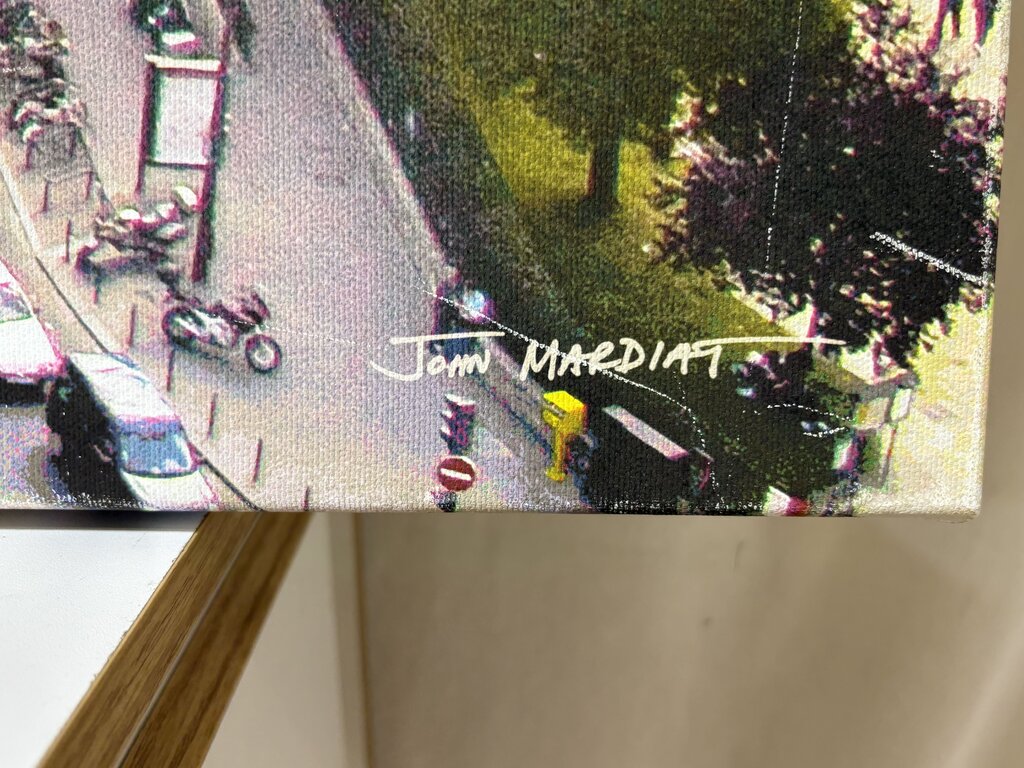 John Mardiat Paris City Scape Photographic Print on Canvas Signed
