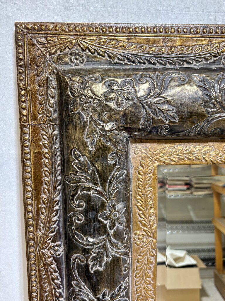 Uttermost Copper Embossed & Wrapped Beveled Glass Wall Mirror UT 01339 B1
