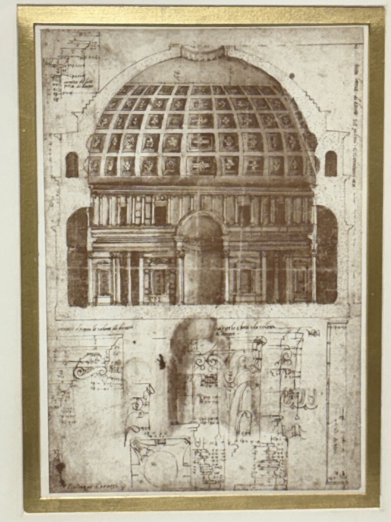 Baldassare Peruzzi Architectural Sections of the Pantheon Print