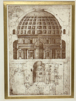 Baldassare Peruzzi Architectural Sections of the Pantheon Print