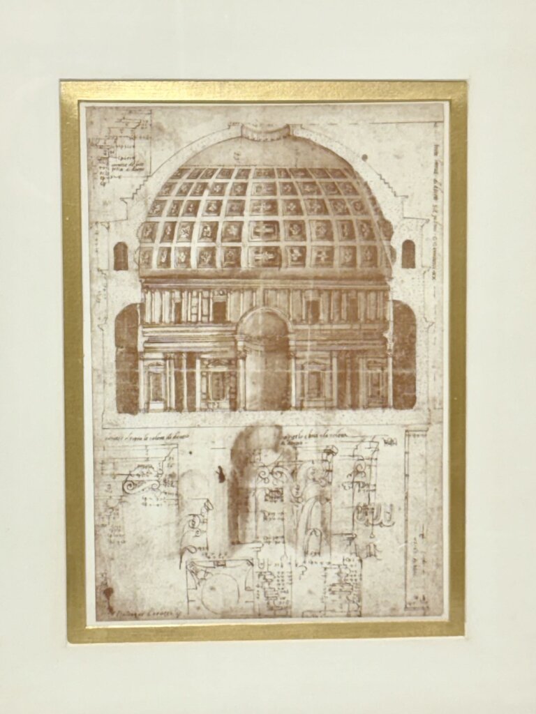 Baldassare Peruzzi Architectural Sections of the Pantheon Print