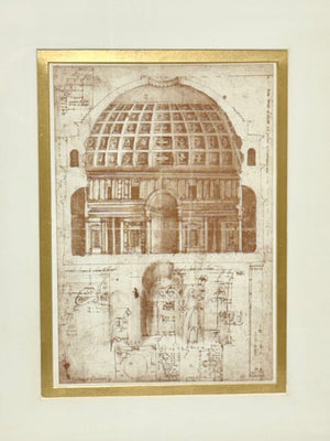 Baldassare Peruzzi Architectural Sections of the Pantheon Print