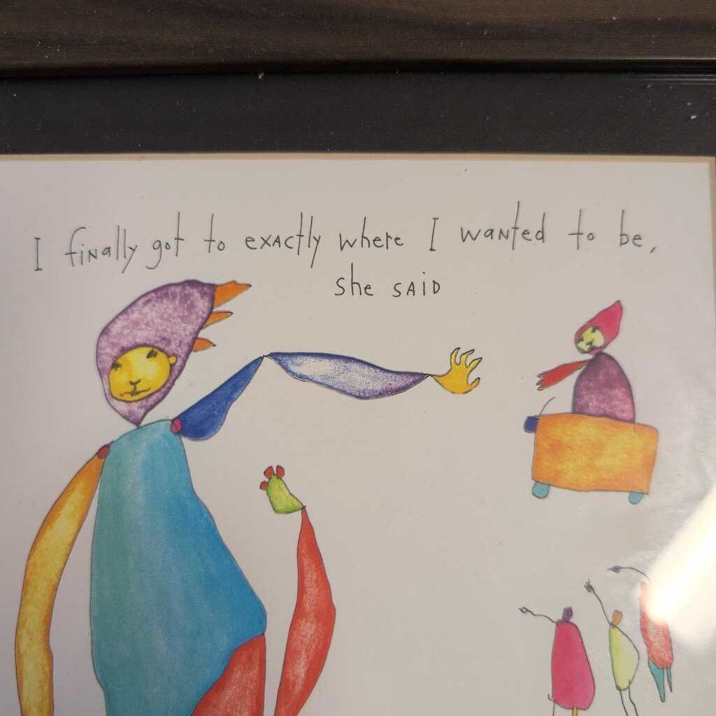 Brain Andres StoryPeople "Pesky Growth" Framed Art 10x13