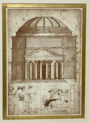 Baldassare Peruzzi Architectural Sections of the Pantheon Print (b)