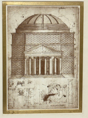 Baldassare Peruzzi Architectural Sections of the Pantheon Print (b)