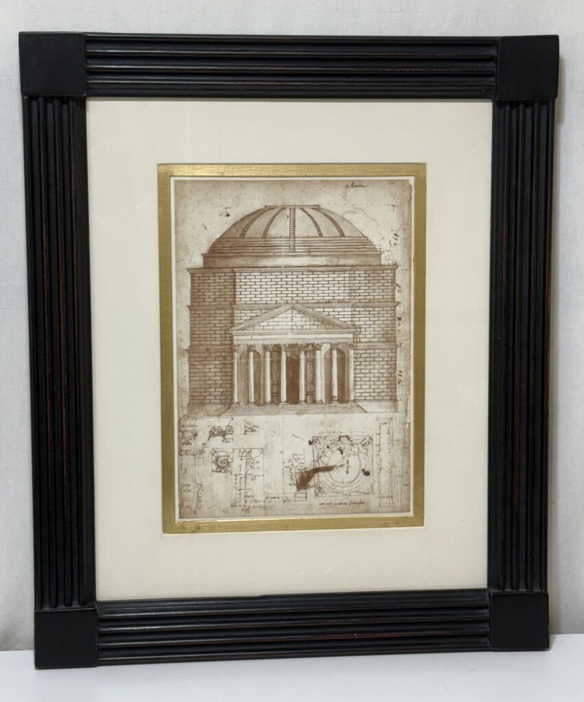 Baldassare Peruzzi Architectural Sections of the Pantheon Print (b)