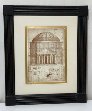 Baldassare Peruzzi Architectural Sections of the Pantheon Print (b)