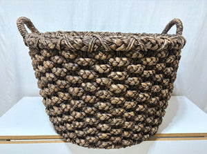 Woven Hyacinth Double Handled Laundry Basket