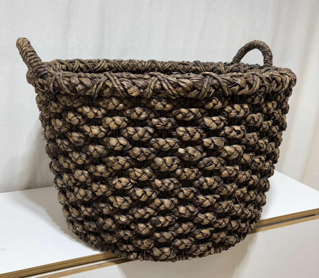 Woven Hyacinth Double Handled Laundry Basket