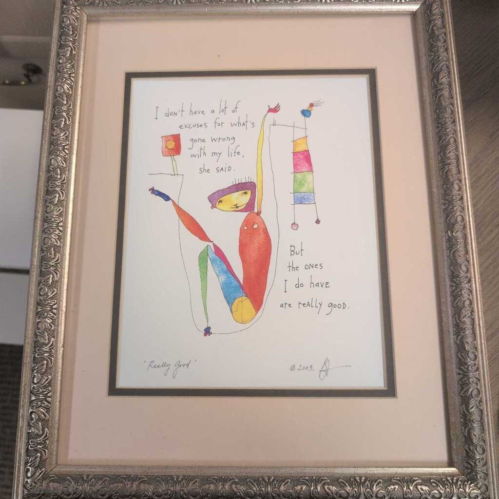 Brian Andres StoryPeople "Really Good" Framed Art 13x16