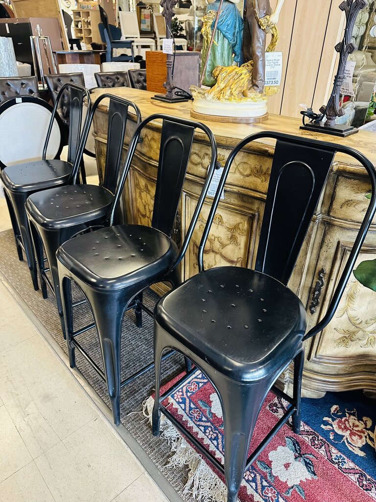 Restoration Hardware Remy Metal Stools (set of 4) orig $1000