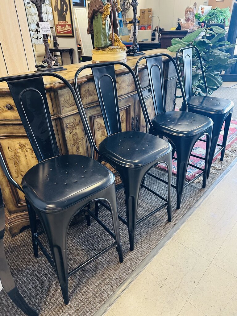 Restoration Hardware Remy Metal Stools (set of 4) orig $1000