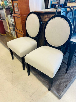 J. Robert Scott Black Lacquered Chairs (pair)