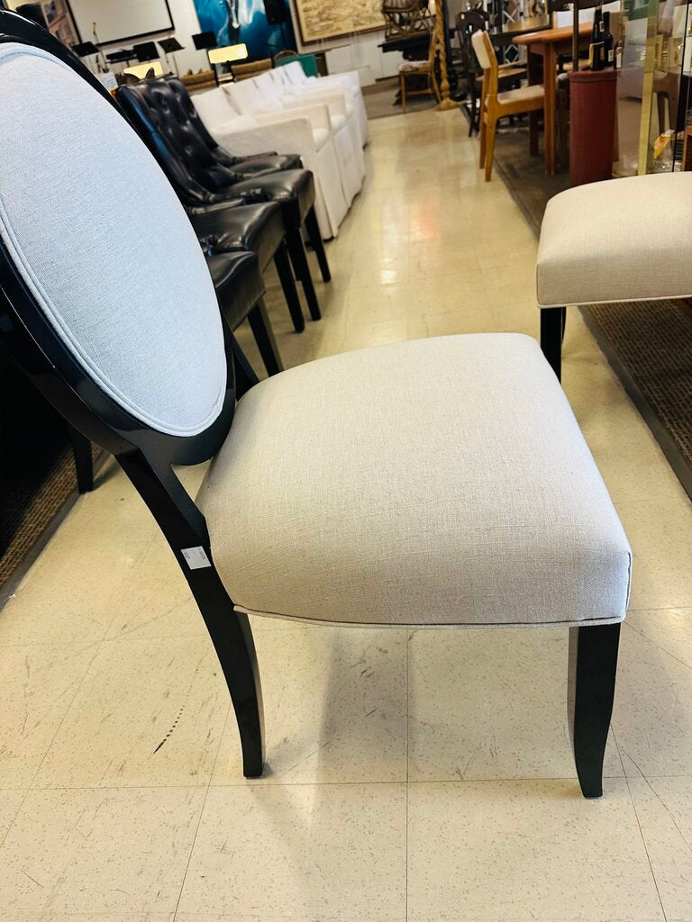 J. Robert Scott Black Lacquered Chairs (pair)