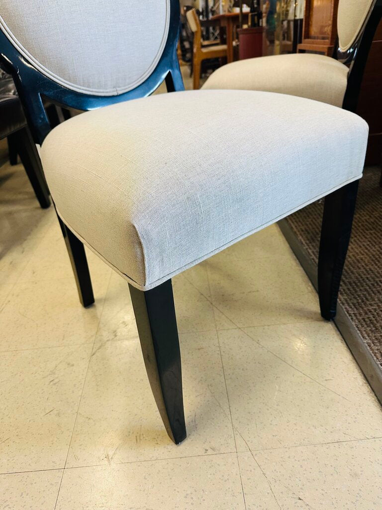 J. Robert Scott Black Lacquered Chairs (pair)