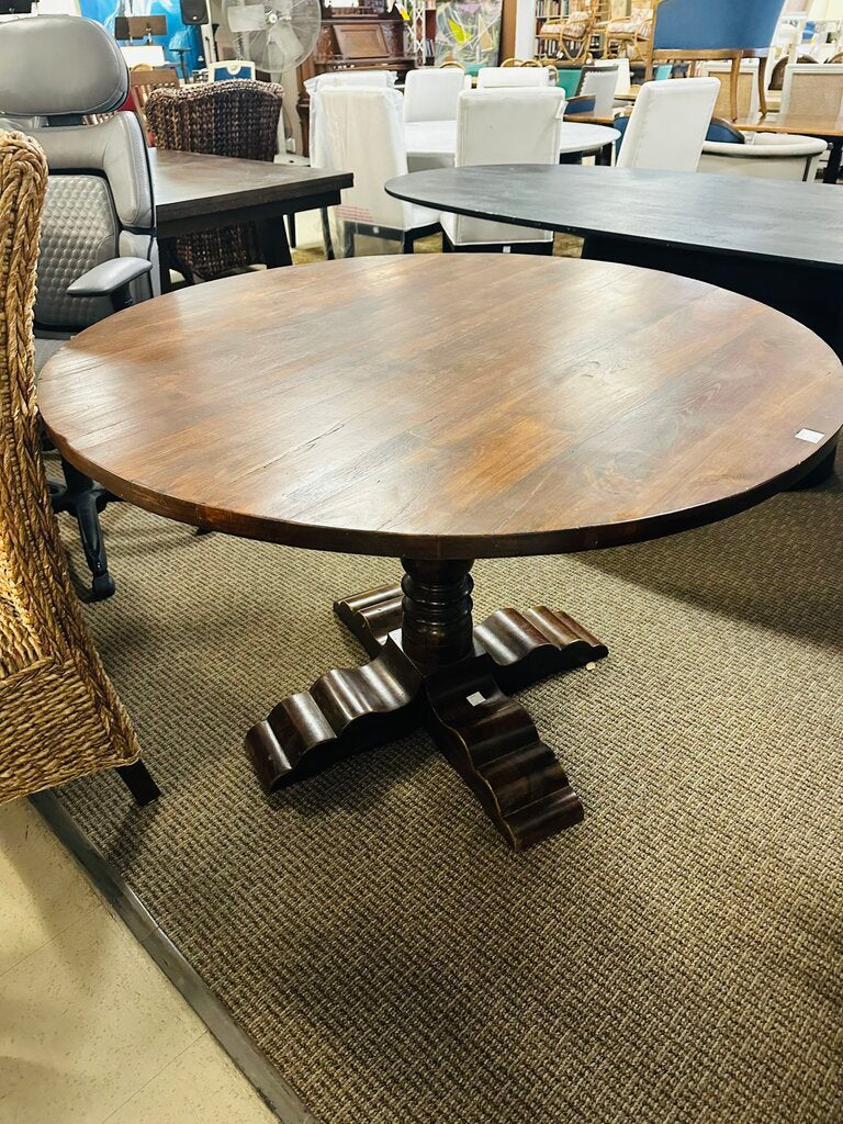 Mahogany 48" Round Pedestal Dining Table