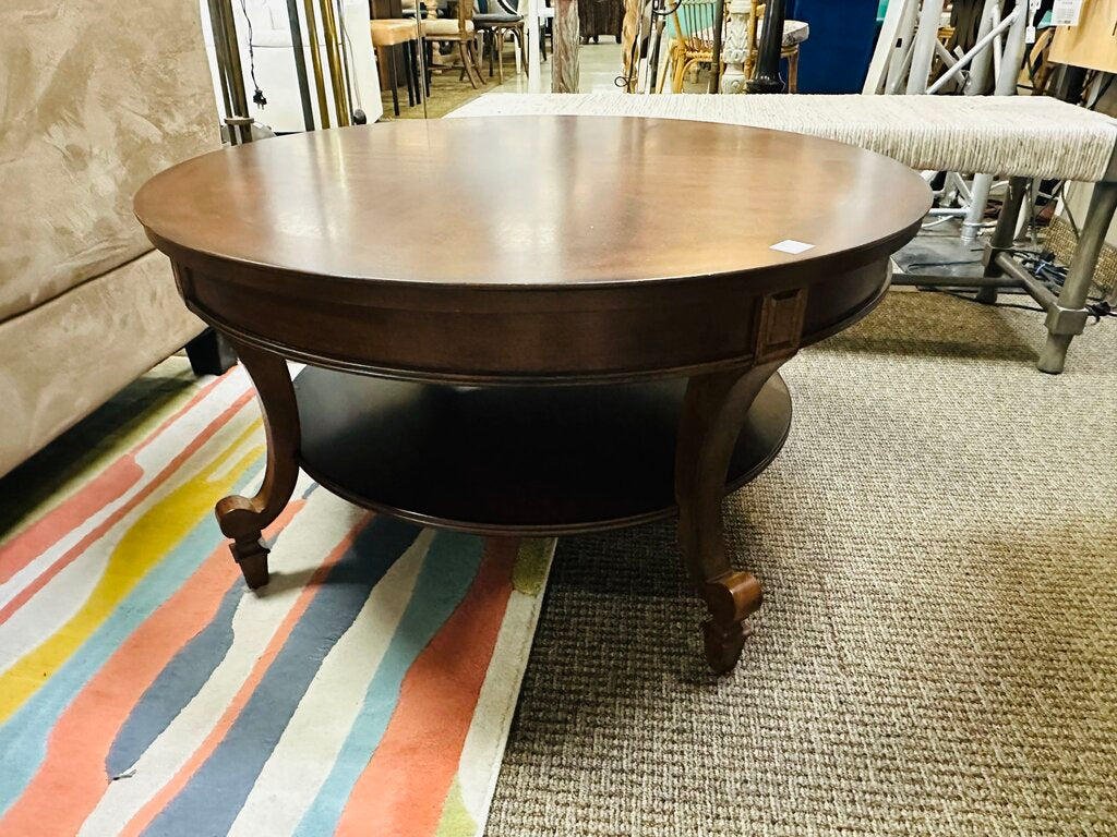 Mahogany Round Coffee Table 36x19