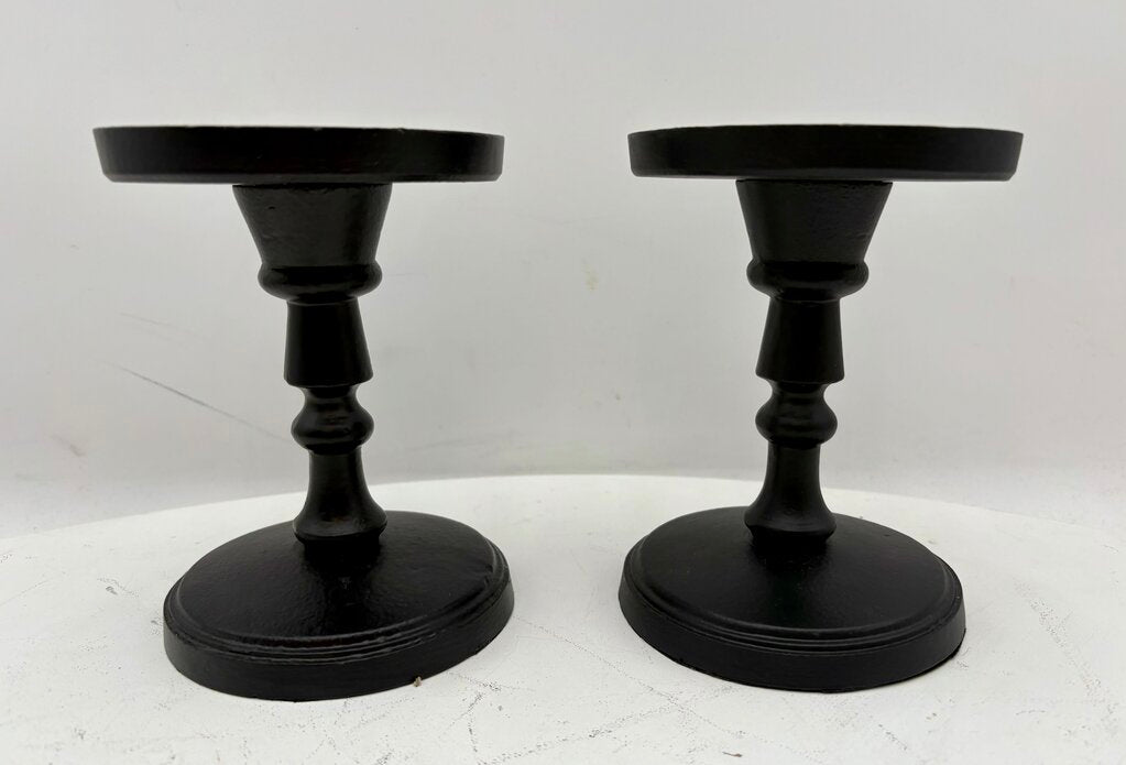 Pottery Barn Black Bronze Candle Holder (PAIR)
