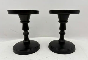 Pottery Barn Black Bronze Candle Holder (PAIR)