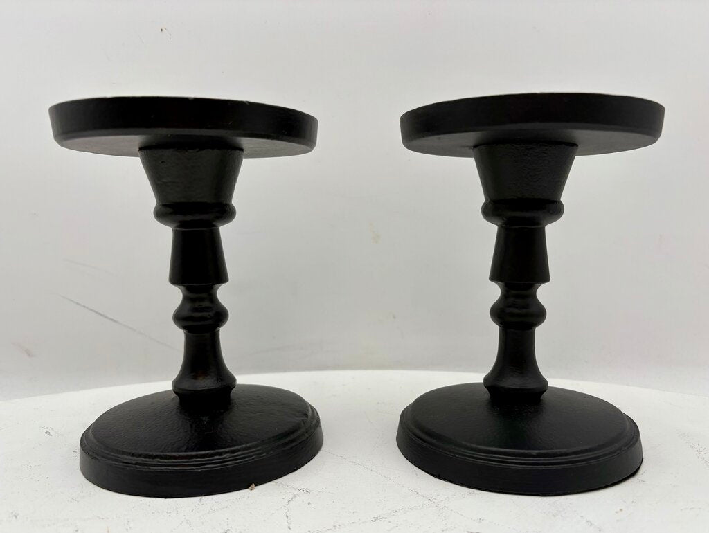Pottery Barn Black Bronze Candle Holder (PAIR)