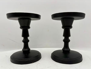 Pottery Barn Black Bronze Candle Holder (PAIR)