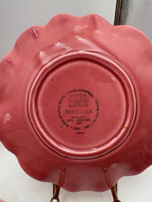 Vintage Metlox USA Rose Pink Lotus Plate Set (16Pcs)