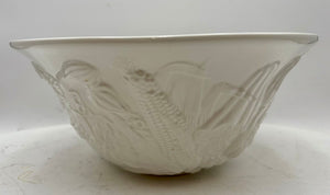 William Sonoma Italian White Porcelain Holiday Harvest Serving Bowl 13.5"