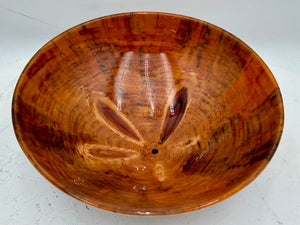 Jeff Davison Decorative Wood Turned Bowl Norfolk Pine Signed Bottom 9.3"