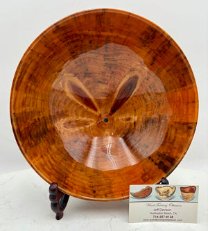 Jeff Davison Decorative Wood Turned Bowl Norfolk Pine Signed Bottom 9.3"