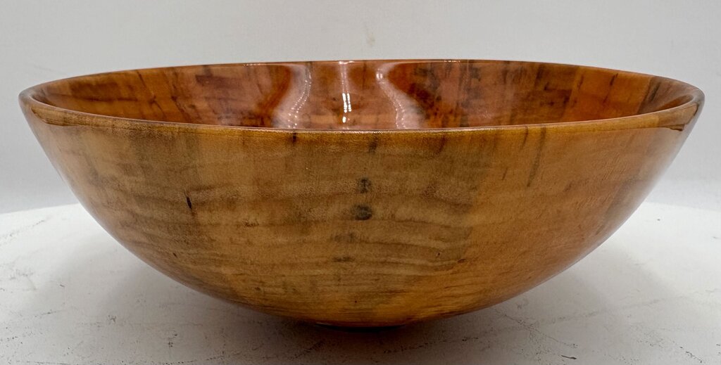 Jeff Davison Decorative Wood Turned Bowl Norfolk Pine Signed Bottom 9.3"