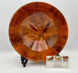 Jeff Davison Decorative Wood Turned Bowl Norfolk Pine Signed Bottom 9.3"