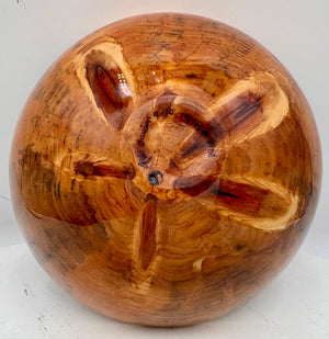 Jeff Davison Decorative Wood Turned Bowl Norfolk Pine Signed Bottom 9.3"