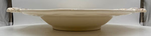 Intrada Italy White Melamine Glaze Handled Baroque Oval Center Piece Bowl 21"