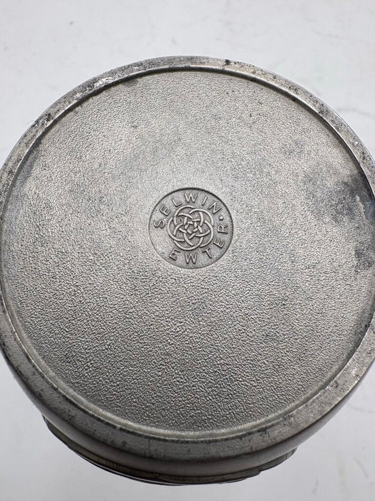 Selwin Pewter Japanese Motif Bud Vase 9.5"