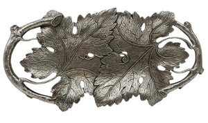 Italian Pewter Grape Leaf & Vine Motif Decorative Tray by Miss Daisy's Consignment & Auction House