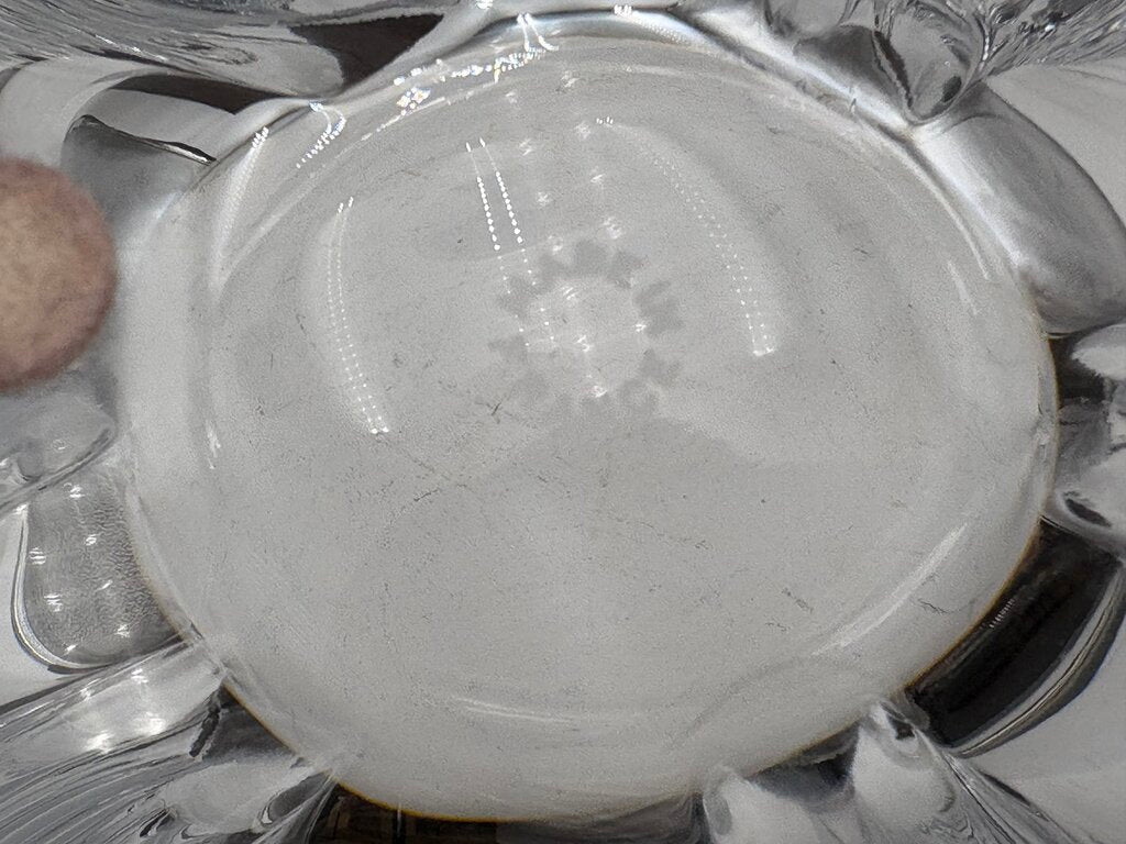 Cofrac Art Verrier France Crystal Swan Bowl