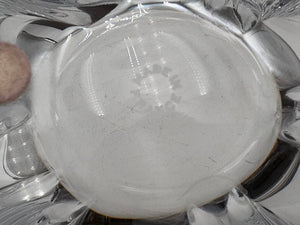 Cofrac Art Verrier France Crystal Swan Bowl