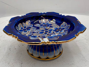 East Asian Style Royal Blue Gilt Floral Porcelain Set (5Pcs)