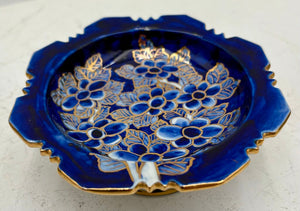 East Asian Style Royal Blue Gilt Floral Porcelain Set (5Pcs)
